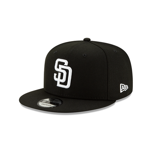 San Diego Padres Basic Black With White Logo Snapback Hat New Era