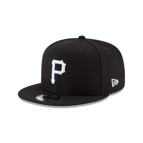 Pittsburg Pirates Basic Black With White Logo Snapback Hat New Era