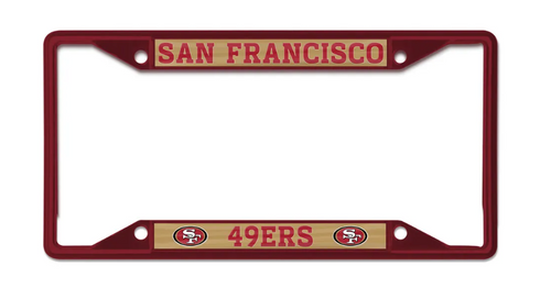  San Francisco 49ers Dark Red Metal License Plate Frame by WinCraft