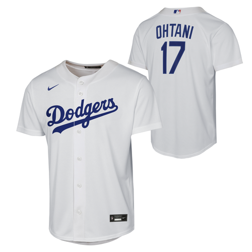Los Angeles Dodgers Shohei Ohtani # 17 Youth Baseline Home Jersey White