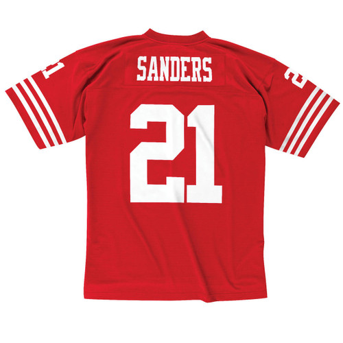 San Francisco 49ers Deion Sanders # 21 Legacy Jersey 1994 Red Home Mitchell And Ness
