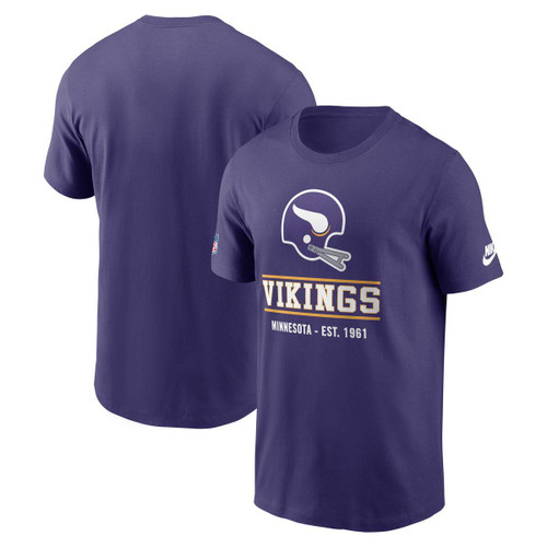 Minnesota Vikings Men's Final Sprint Tee Retro Logo Purple Nike