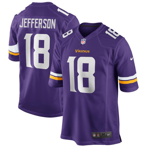 Minnesota Vikings Justin Jefferson # 18 Home Replica Jersey Purple Nike