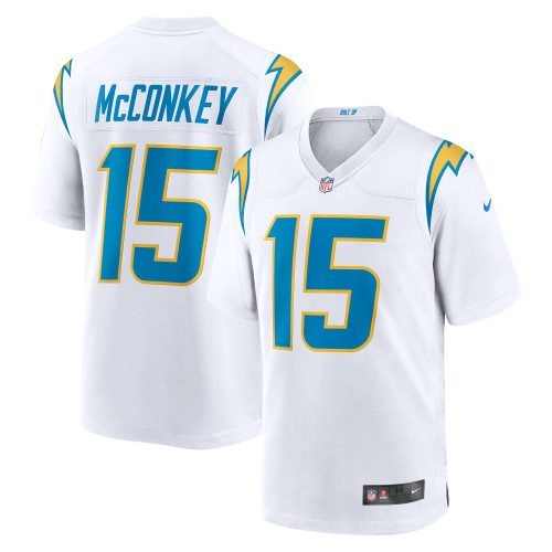 Los Angeles Chargers Ladd  McConkey # 15 Replica Road Jersey White Nike