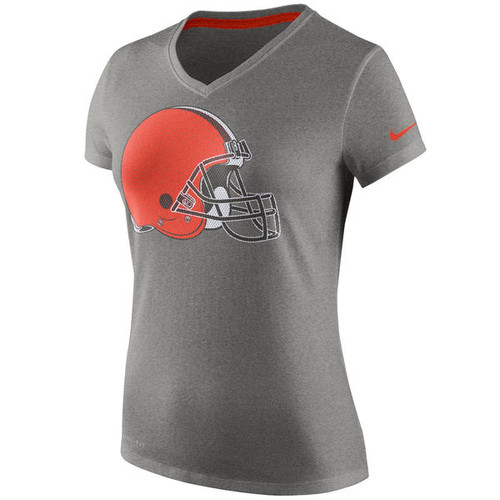 Cleveland Browns Women's Legend Nike Performance V-Neck Grey