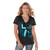 San Jose Sharks Game On Black Foil Women's V-Neck Love Shirt