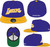 Los Angeles Lakers Mitchell & Ness Hardwood Classics Purple and Gold Wool Fitted Hat