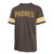 San Diego Padres Soft Cotton Short Sleeve Tee Shirt Brown Brand 47