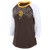San Diego Padres Women's Shirt 3/4 Sleeve Raglan Brown and White Nike