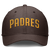 San Diego Padres Brown Nike Wordmark Flex Fit Hat with Swoosh on the Back