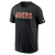 San Francisco 49ers Mens Black Nike Essential T Shirt with Basic Wordmark Logo