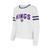 Sacramento Kings Womens White French Terry Top with Full Chest Logo and Sleeve Stripes by Concept Sports
