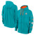 Miami Dolphins Mens Turquoise and Orange Nike Full Zip Club Hoodie with Sleeve Logos