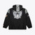 Las Vegas Raiders Black and Grey Two Sided Vintage Quarter Zip Windbreaker with Front Hand Pocket by Mitchell and Ness
