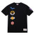 Los Angeles Lakers Mens Blackout Black Two Sided Multi Logo Shirt by Mitchell and Ness
