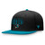 San Jose Sharks Black and Active Blue Two Toned Fundemental Color Blocked Adjustable Snapback Cap