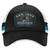 San Jose Sharks Mens Black and White Fundemental Structured Mesh Snapback with Stripes 