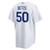 Los Angeles Dodgers Mens White Nike Mookie Betts 50 Official Replica Home Players Jersey