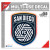 San Diego Football Club Multi Use Decal Cut to Team Logo 5x6 by Wincraft 