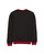 San Francisco 49ers Mens Black Pullover Crewneck with Red Trim and Center Logo by New Era