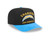 Los Angeles Chargers Black and Blue Two Toned 9Fifty NFL Draft Snapback Hat by New Era 