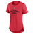 San Francisco 49ers Womens Red Nike Triblend Fashion Top with Script Logo