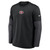 San Francisco 49ers Mens Black Long Sleeve Midweight Crew with Left Chest Logo