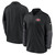 San Francisco 49ers Mens Black Nike Dri Fit Midweight Quarter Zip Fleece with Left Chest Logo