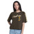 San Diego Padres Womens Cropped Tee Brown GIII