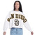 San Diego Padres Womens Cropped Long Sleeve Shirt White GIII