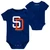 San Diego Padres Infant Onesie Retro Logo Navy Mitchell And Ness