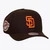 San Diego Padres Snapback Hat With Two Side Patches Curved bill Brown Mitchell And Ness