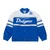 Los Angeles Dodgers Mens Satin  Snap Front Jacket Blue Mitchell And Ness