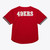 San Francisco 49er Mens Two Sided Button Up Jersey Vintage Logo Red Mitchell And Ness