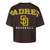 San Diego Padres Womens Crop Cut Tee Two Sided Brown Brand 47
