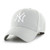 New York Yankees Mens MVP Adjustable Hat Basic Logo Grey Brand 47