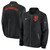 San Francisco Giants Mens Full Zip 2 Sided Bomber Jacket Black Nike
