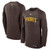 San Diego Padres Mens Long Sleeve Shirt Game Time Brown Nike