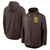 San Diego Padres Men's Full Zip Hooded Jacket Brown Nike