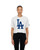 Los Angeles Dodgers Women's Mesh Crop Tee Primary Logo White New Era