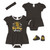San Diego Padres Newborn Infant Creeper 3 Piece Set Brown Outerstuff