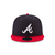 Atlanta Braves Basic Logo League Snapback Hat Blue And Red New Era