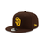 San Diego Padres Basic Logo League Snapback Hat Brown With Gold Logo New Era