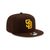San Diego Padres Basic Logo League Snapback Hat Brown With Gold Logo New Era