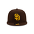 San Diego Padres Basic Logo League Snapback Hat Brown With Gold Logo New Era