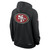 San Francisco 49ers Men's Full Zip Hood Sweatshirt Two Sided Black Nike