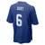 New York Giants Jaxson Dart # 6 Home Replica Jersey Blue Nike