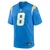 Los Angeles Chargers Omarion Hampton # 8 Home Replica Jersey Light Blue Nike