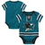 San Jose Sharks Hockey Pro Plain Teal Team Creeper - Infant