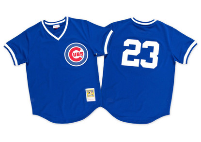 Ryne Sandberg 1984 Authentic Mesh BP Jersey Chicago Cubs